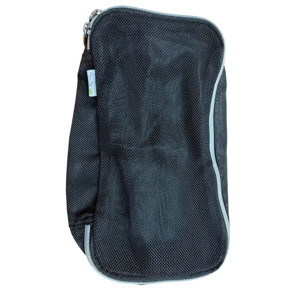 Itzy Ritzy Black Herringbone Boss Backpack Diaper Bag w/ Packing Cubes & Accesso